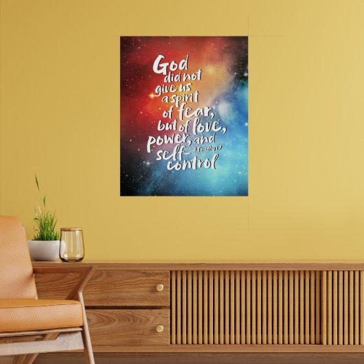 GOD's geest van liefde - GEEN FEAR - KRACHTIGE Bij Poster (Woonkamer 2)