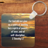 Gods Geest van Macht en Liefde 2 Timotheüs 1:7 Bij Sleutelhanger (Achterkant)