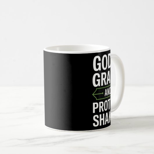 Gods genade en eiwitshakes - Christelijk 1 Koffiemok (Voorkant rechts)