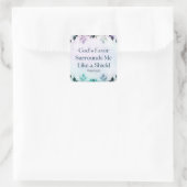 Gods genade omringt mij als een schild vierkante sticker (Tas)