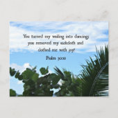 Gods genade: psalm 103:12 briefkaart (Voorkant)