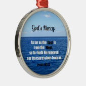 Gods genade: psalm 103:12 metalen ornament (Rechts)