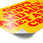 Gods gerechtigheid en genade ontmoetten elkaar bij foto afdruk (Hoek)