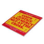 Gods gerechtigheid en genade ontmoetten elkaar bij tegeltje (Zijkant)