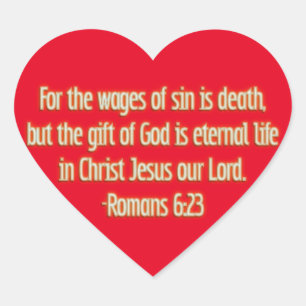 Gods geschenk is het eeuwige leven hart sticker