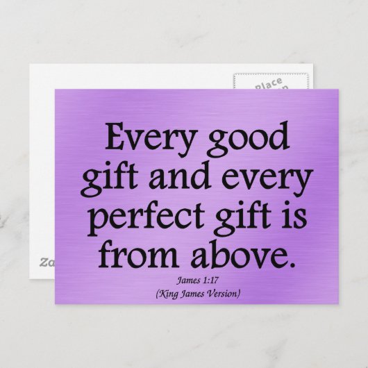 Gods geschenken zijn goed en perfect James 1:17 Briefkaart (Voorkant / Achterkant)