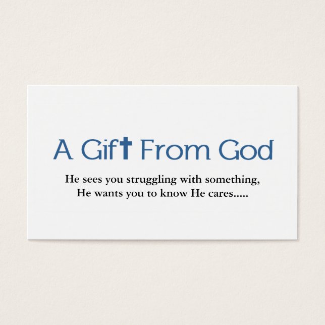 Gods Gift Visitekaartje (Voorkant)