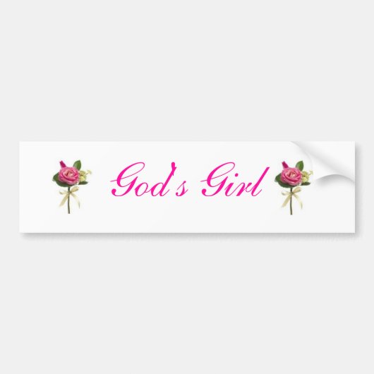 Gods Girl Bumpersticker (Voorkant)