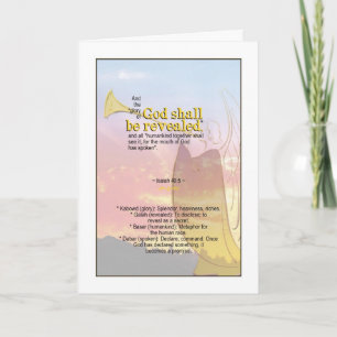 Gods glorie onthuld - Isaiah 40:5 Feestdagen Kaart