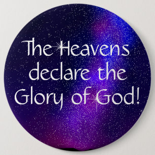 Gods glorie ronde button 6,0 cm