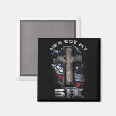 God's Got My Six! Magneet (Voorkant / Achterkant)