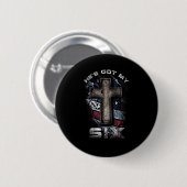 God's Got My Six!  Ronde Button 5,7 Cm (Voorkant /achterkant)