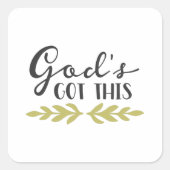 Gods got this vierkante sticker (Voorkant)