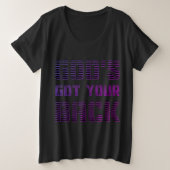 God's Got Your Back Dames Plus Maat T-shirt (Design voorkant)
