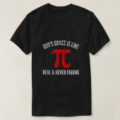 Gods Grace is net als Pi Funny Christelijke Pi Day T-shirt (Design voorkant)