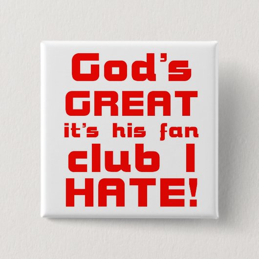 Gods Great3-Button Vierkante Button 5,1 Cm (Voorkant)