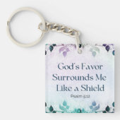 Gods gunst omringt mij met acryl Sleutelhanger (Voorkant)