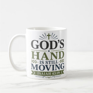 God's Hand Beweegt Nog Minimalistische Schrift Koffiemok