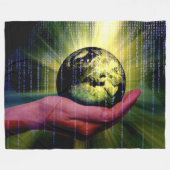 GOD'S HAND IN HET BINAIR FLEECE DEKEN (Voorkant (Horizontaal))