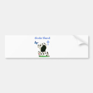 Gods hand puppy bumpersticker