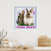Gods hand Rabbits Poster (Keuken)