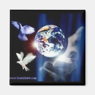 God's Hand Whole World in Zijn Hand Magnet Art