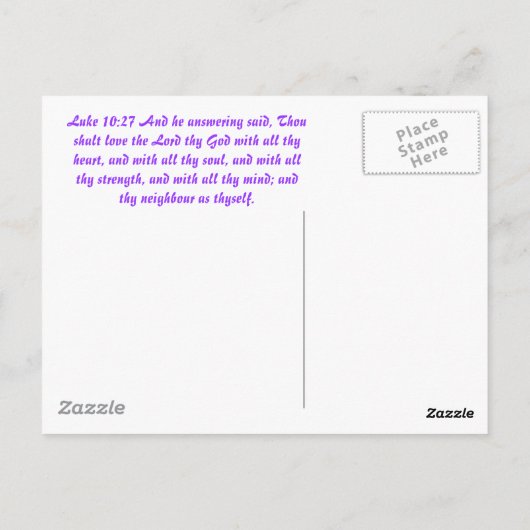 Gods handgemaakte gaven aan Jezus Briefkaart (Achterkant)