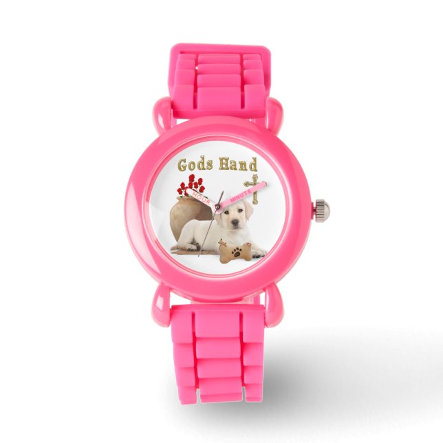 Gods-handpuppy Horloge (Voorkant)