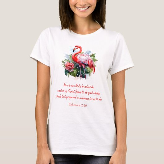 Gods handwerk Flamingo T-shirt (Voorkant)