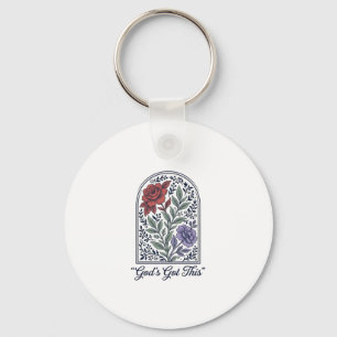 Gods Hebben Dit Vintage Bloemige Geloof Sleutelhanger