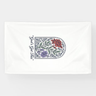 Gods Hebben Dit Vintage Bloemige Geloof Spandoek