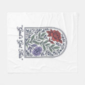 Gods Heeft Dit Vintage Bloemige Geloof Fleece Deken (Voorkant (Horizontaal))