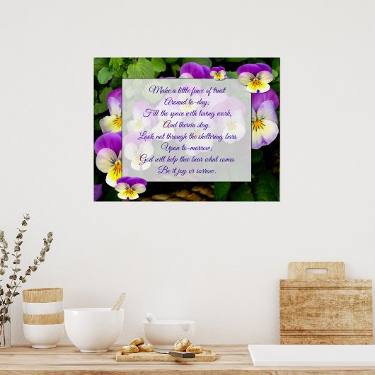 Gods Help Dag tegen Dag Poster (Keuken)