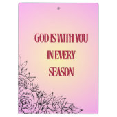 God's Help Daily Up Deuteronomy 32 Clipboard Klembord (Achterkant)