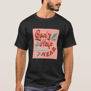 God's hulp is altijd bijna inspirerend Christelijk T-shirt