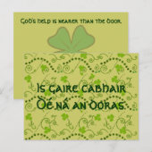 God's hulp is dichterbij dan de deur briefkaart (Voorkant / Achterkant)