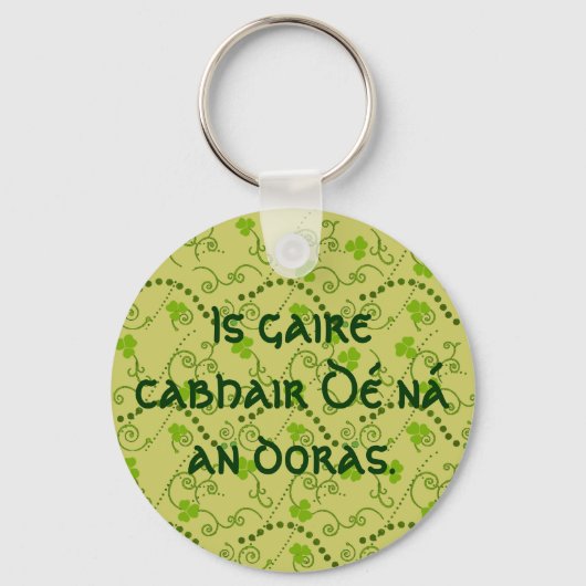 God's hulp is dichterbij dan de deur sleutelhanger (Voorkant)