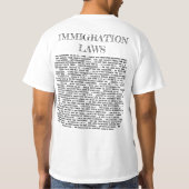 Gods immigratiewetten t-shirt (Achterkant)