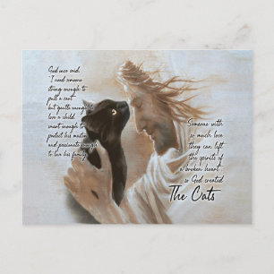 Gods Jezus Witte Paarden Muurkunst - Huisdecoratie Briefkaart