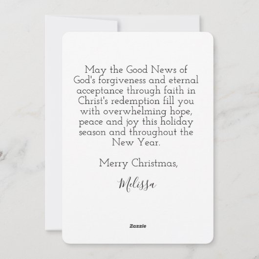 GODS KERST CHECKLIST Christelijk Gepersonaliseerd Feestdagenkaart (Achterkant)