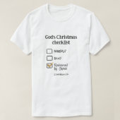 GODS KERST CHECKLIST CHRISTELIJK MANNEN T-SHIRT (Design voorkant)