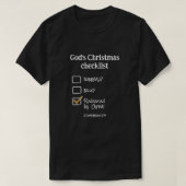 GODS KERST CHECKLIST CHRISTELIJK MANNEN T-SHIRT (Design voorkant)