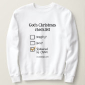GODS KERST CHECKLIST Christelijke Vrouwen Trui (Design voorkant)