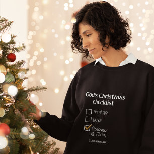 GODS KERST CHECKLIST Christelijke Vrouwen Trui