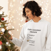 GODS KERST CHECKLIST Christelijke Vrouwen Trui