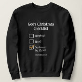 GODS KERST CHECKLIST Christelijke Vrouwen Trui (Design voorkant)
