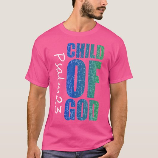 Gods Kind Psalm 23 Jesus Christ Christians Mannen  T-shirt (Voorkant)