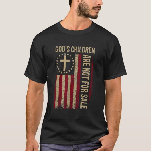 Gods kinderen zijn niet te koop American Flag Funn T-shirt (Voorkant)