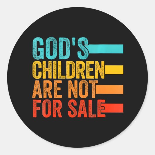 Gods kinderen zijn niet te koop Jezus Christelijk Ronde Sticker (Voorkant)