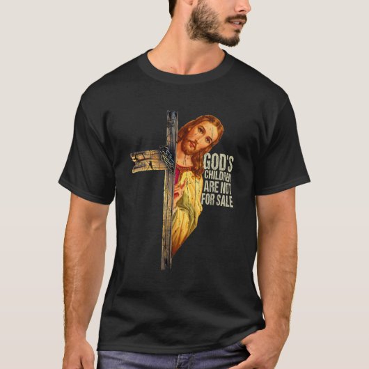 Gods kinderen zijn niet te koop over Jezus Christu T-shirt (Voorkant)
